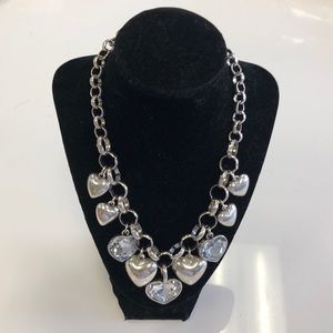 Heart rhinestone necklace